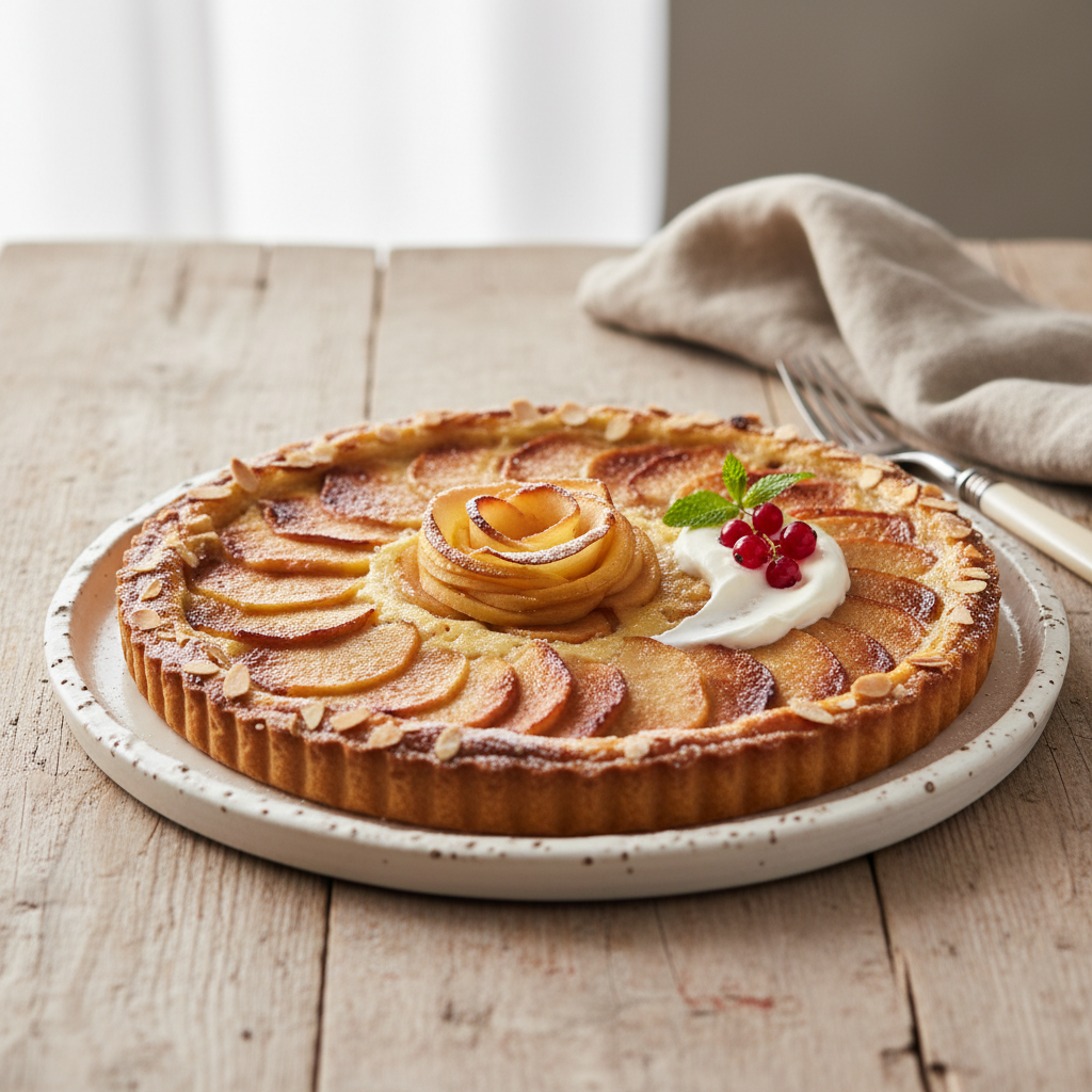 Photo de Recette de tarte aux pommes fondante à la normande