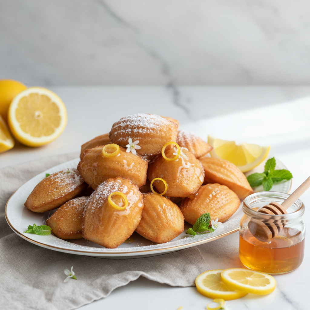 Photo de Recette des madeleines au miel et au citron de Menton