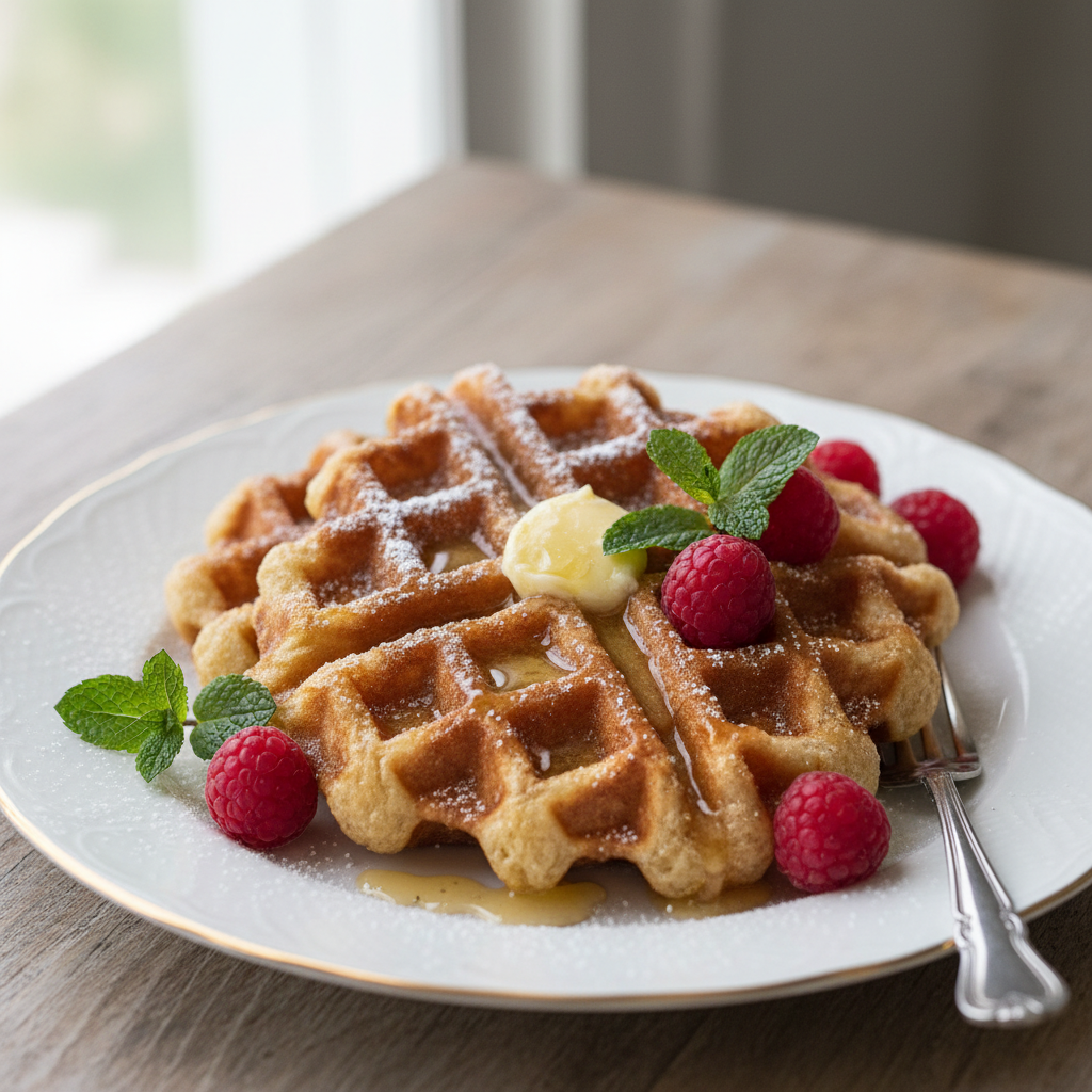 Photo de Recette de gaufres liégeoises au sucre perlé et beurre