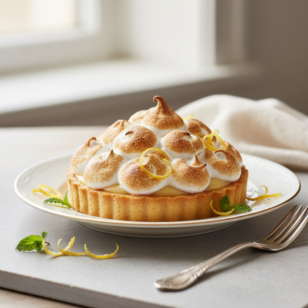 Photo de Recette de la tarte au citron meringuée traditionnelle