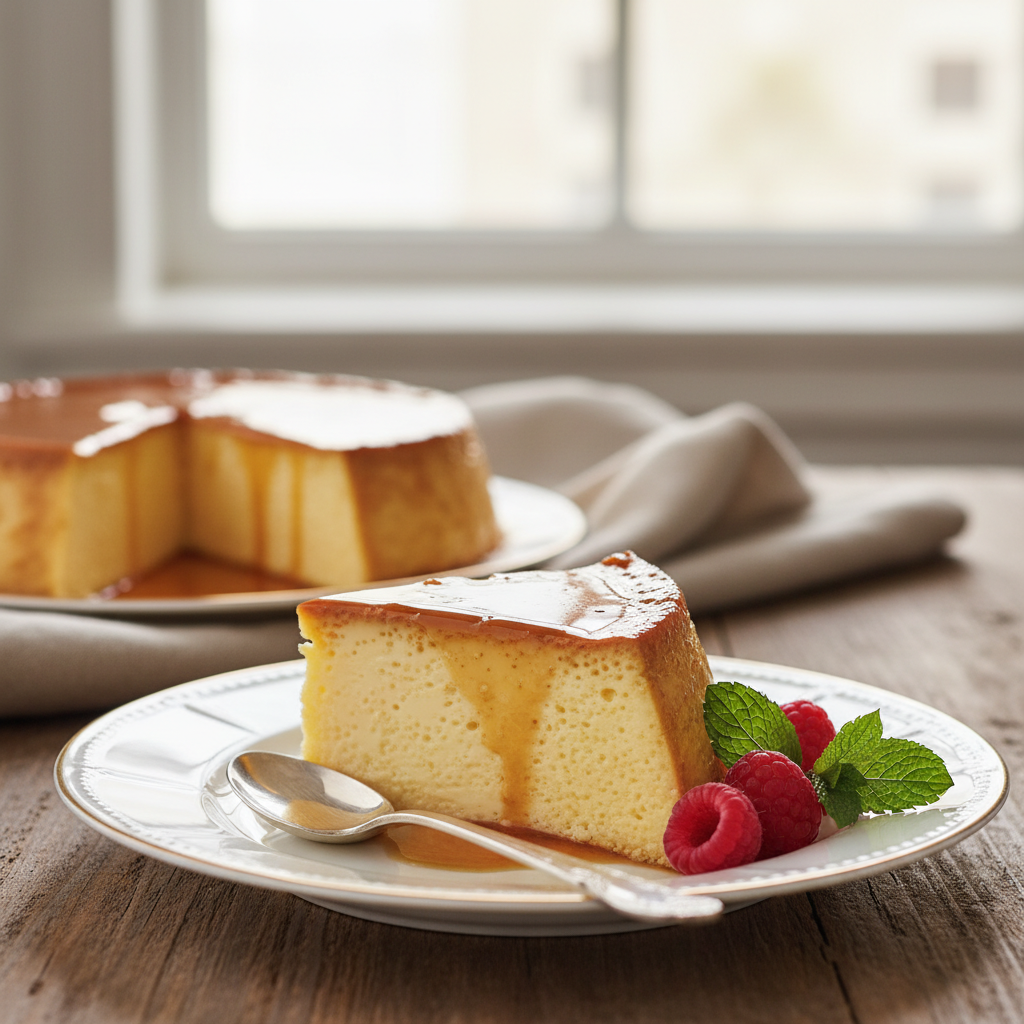 Photo de Recette du flan au caramel onctueux de nos grands-mères