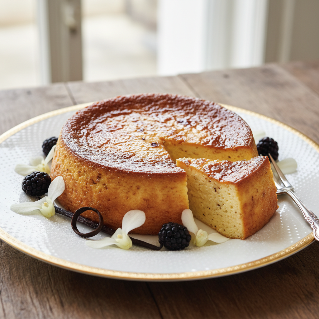 Photo de Recette de flan pâtissier sans pâte fondant et vanillé