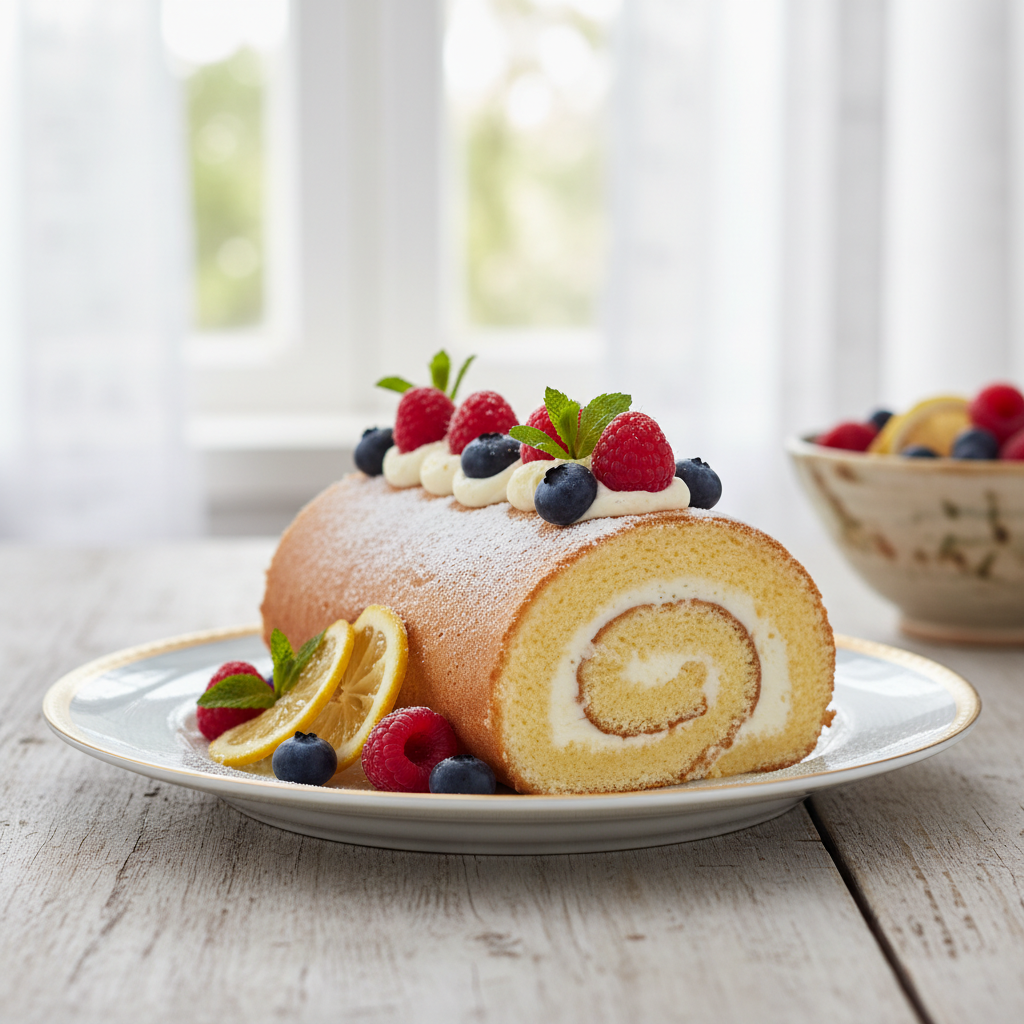 Photo de Recette de gâteau roulé facile et moelleux à souhait