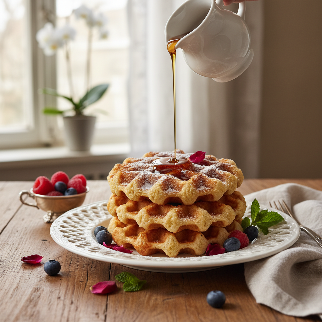 Photo de Recette des gaufres belges à la levure de boulanger