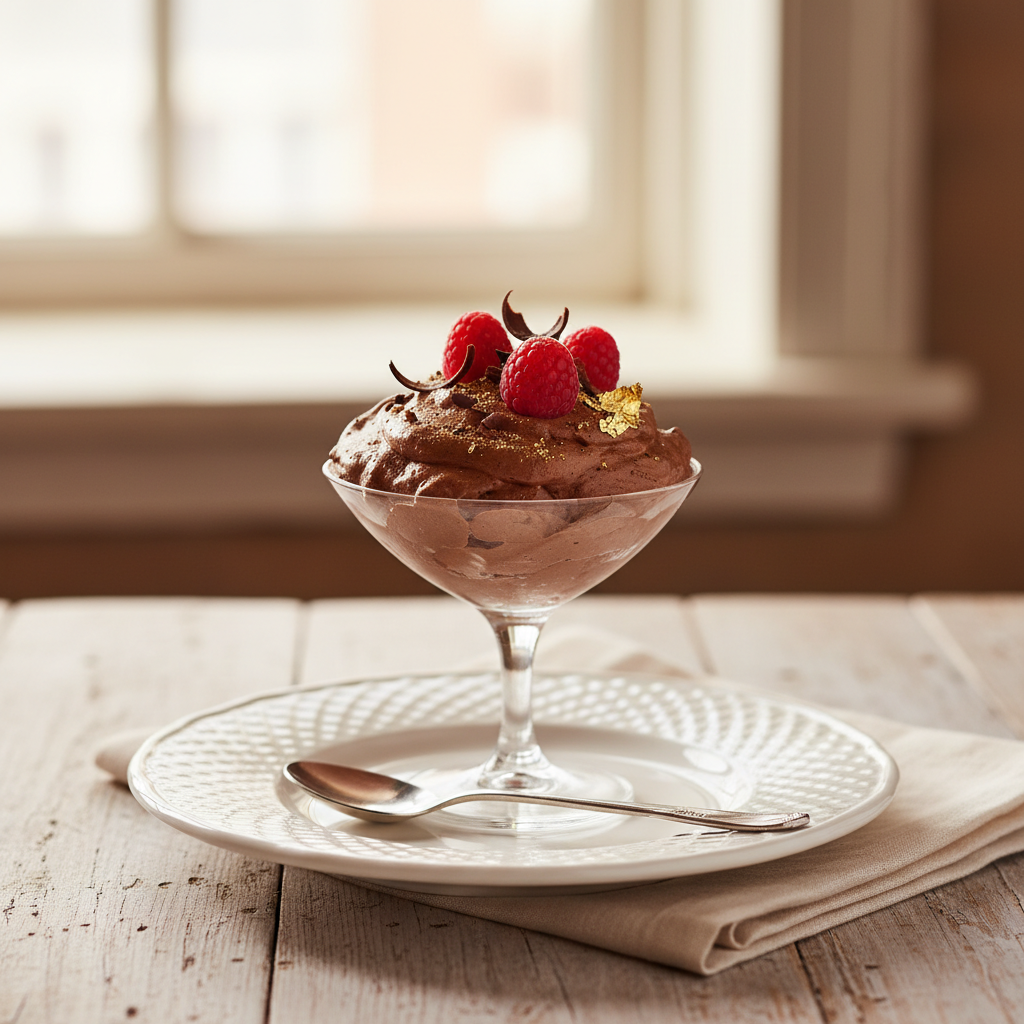 Photo de Recette de la mousse au chocolat aérienne et fondante