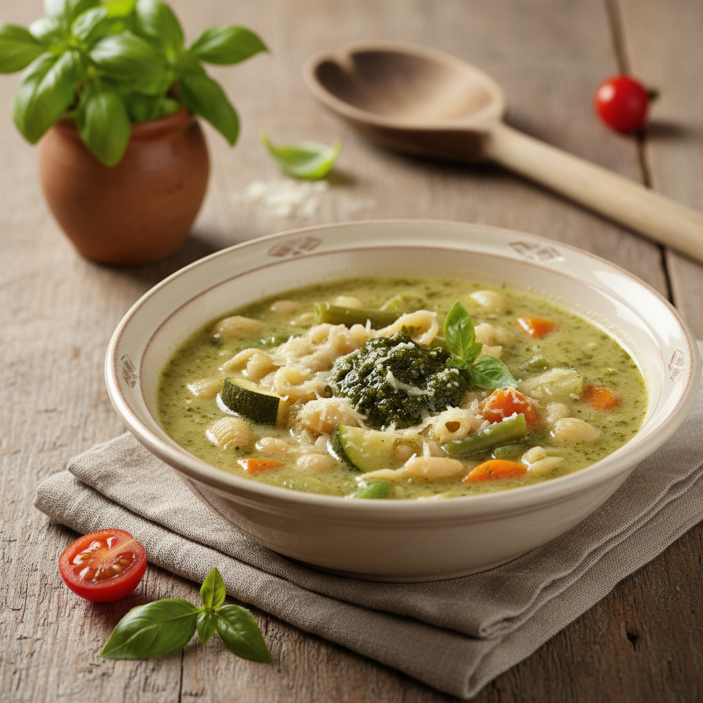 Photo de Recette de soupe au pistou provençale et authentique