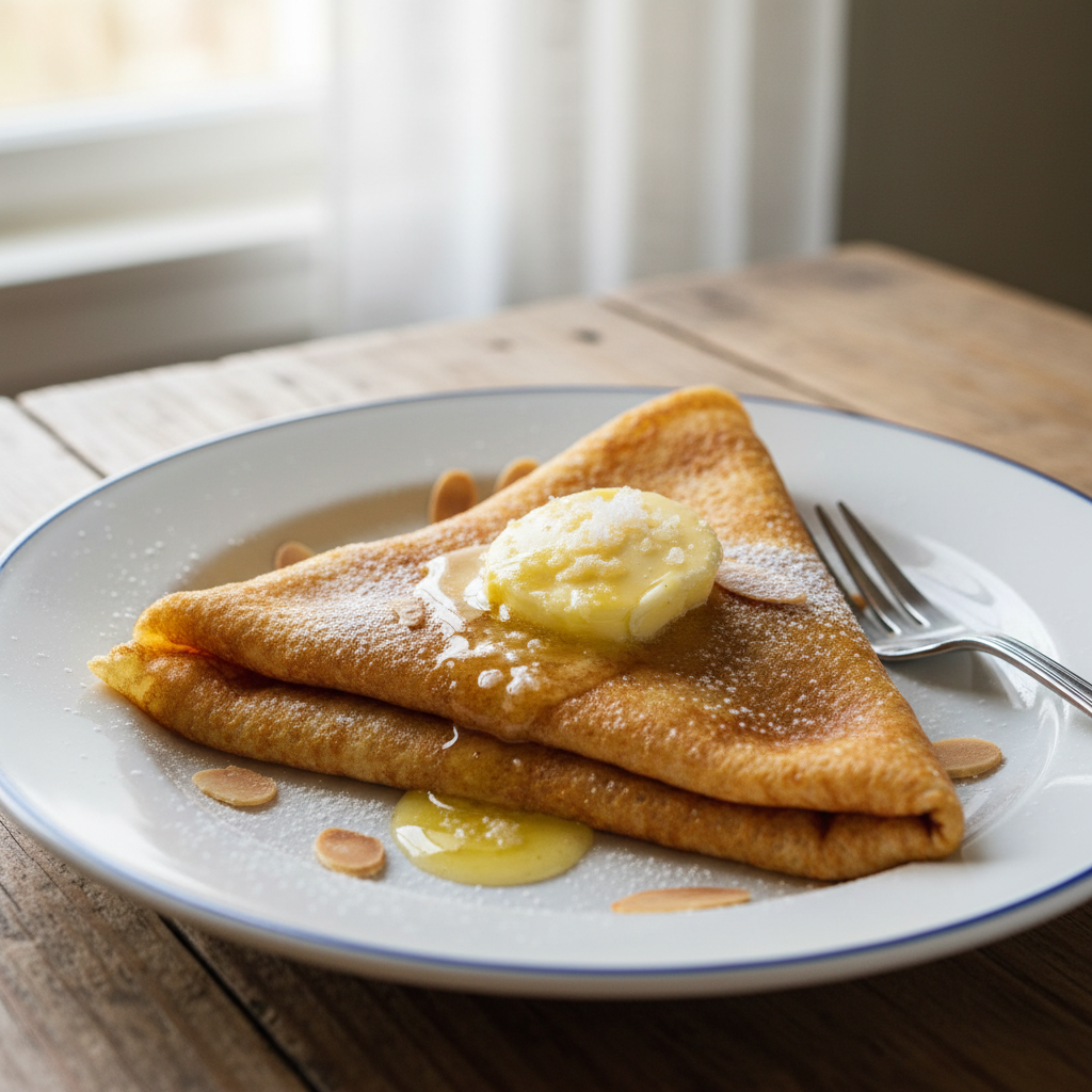 Photo de Recette de la véritable crêpe bretonne au beurre salé