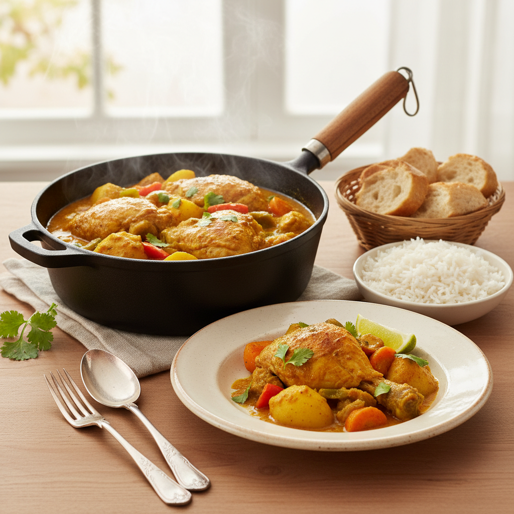 Photo de Recette de colombo de poulet antillais traditionnel