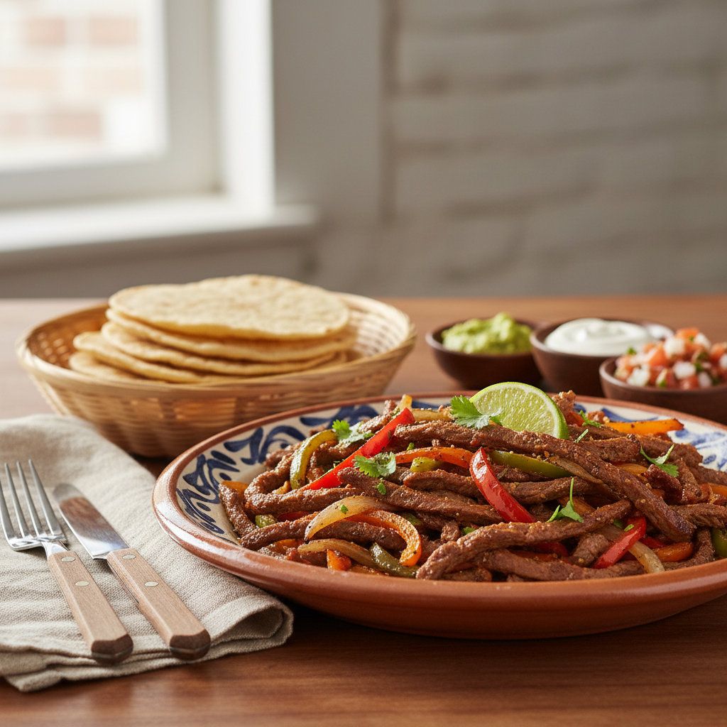 Photo de Recette des fajitas au bœuf tendres et parfumées