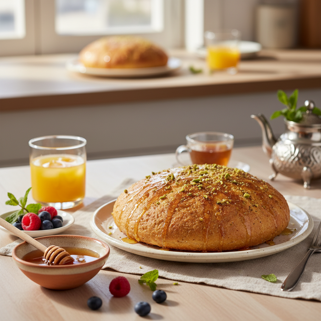 Photo de Recette du pain marocain à la semoule fine et miel