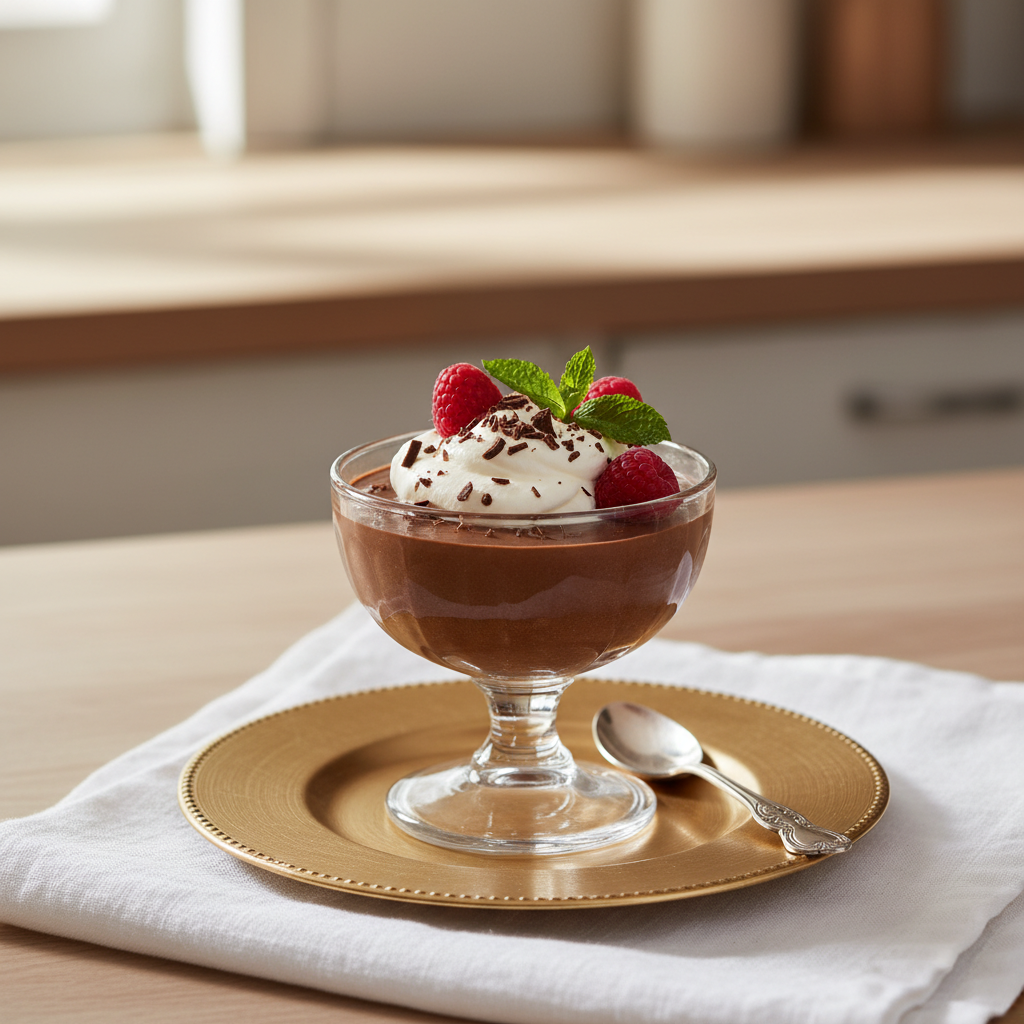 Photo de Recette de crème au chocolat onctueuse à l'ancienne