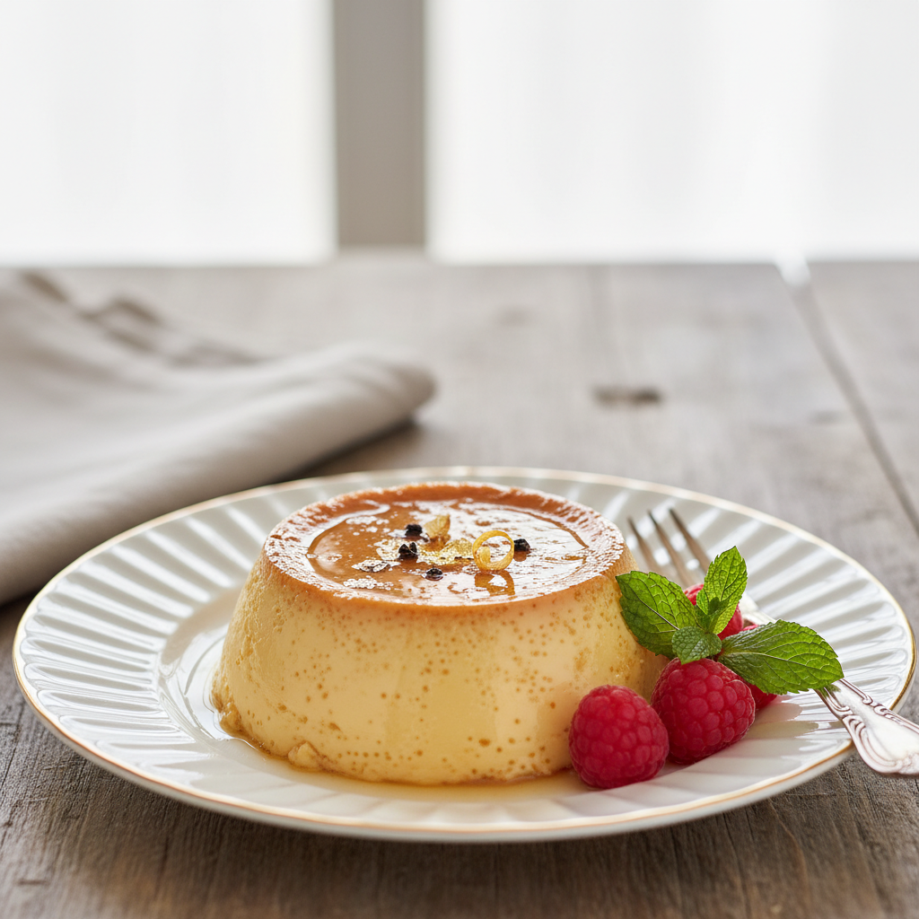 Photo de Recette de flan aux œufs onctueux à la vanille