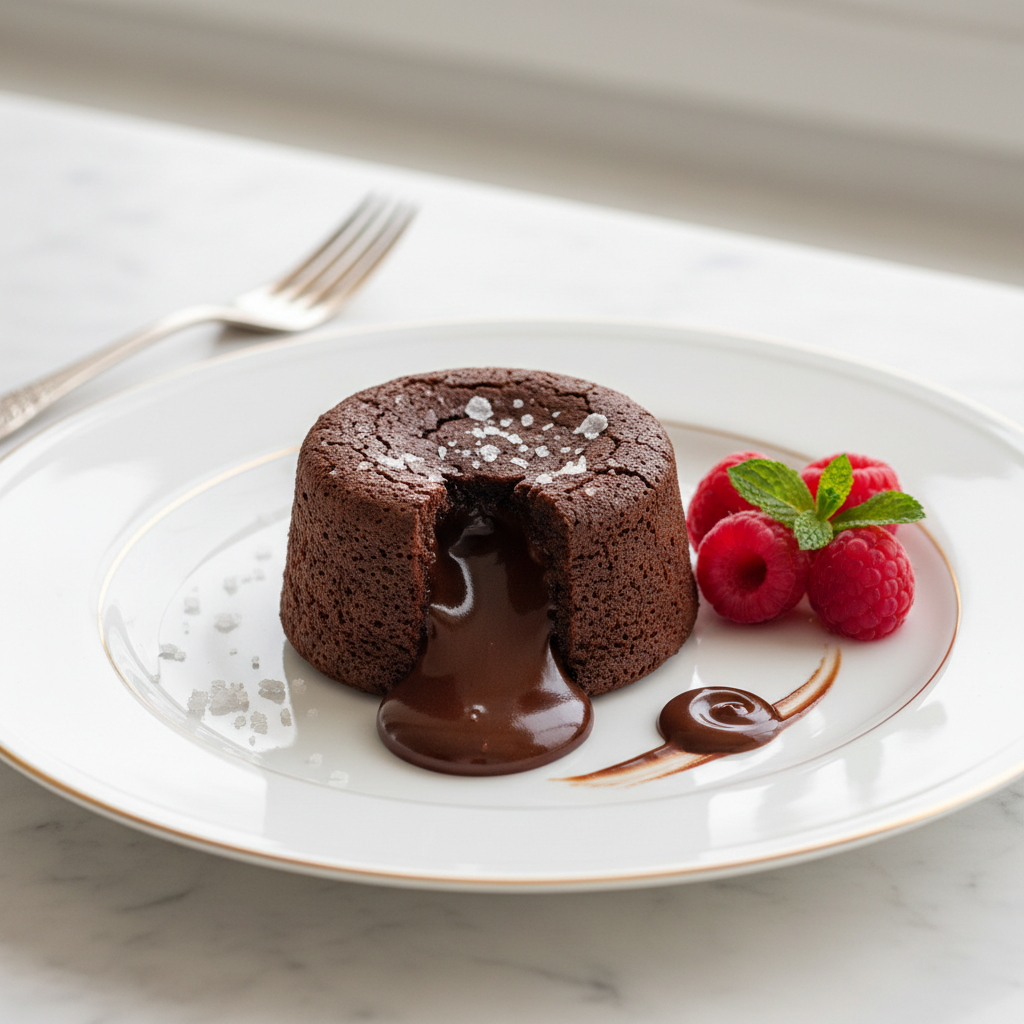 Photo de Recette du gâteau au chocolat fondant à la fleur de sel
