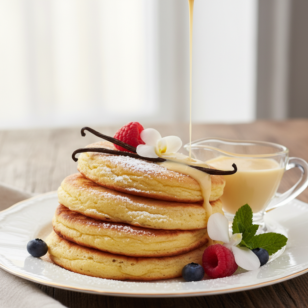 Photo de Recette de crêpes moelleuses à la vanille bourbon