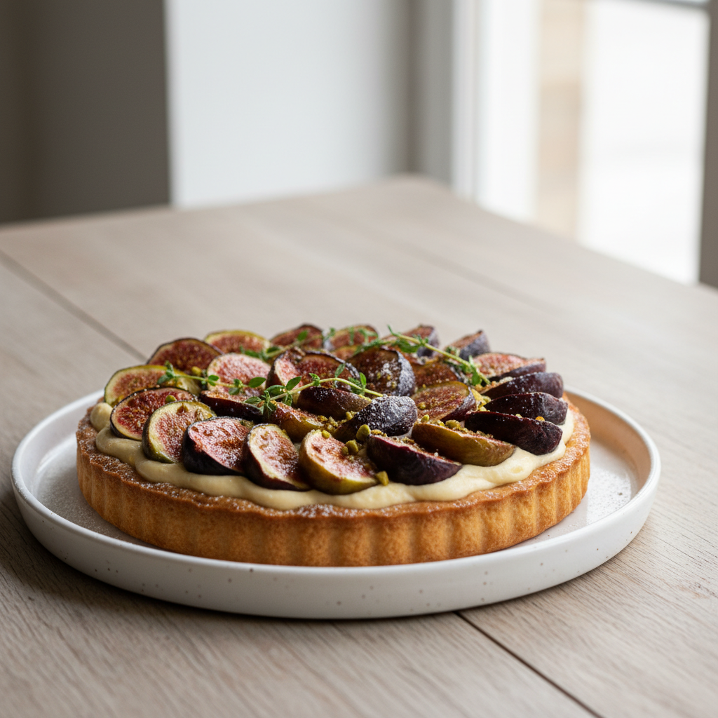 Photo de Recette de tarte aux figues fondantes à la crème d'amande