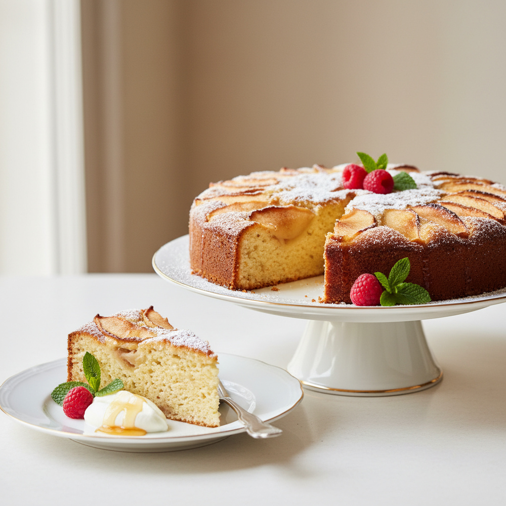 Photo de Recette du gâteau aux pommes et yaourt hyper moelleux