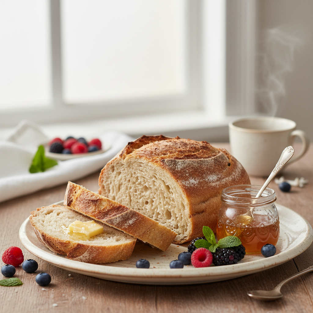 Photo de Recette du pain maison croustillant sans machine