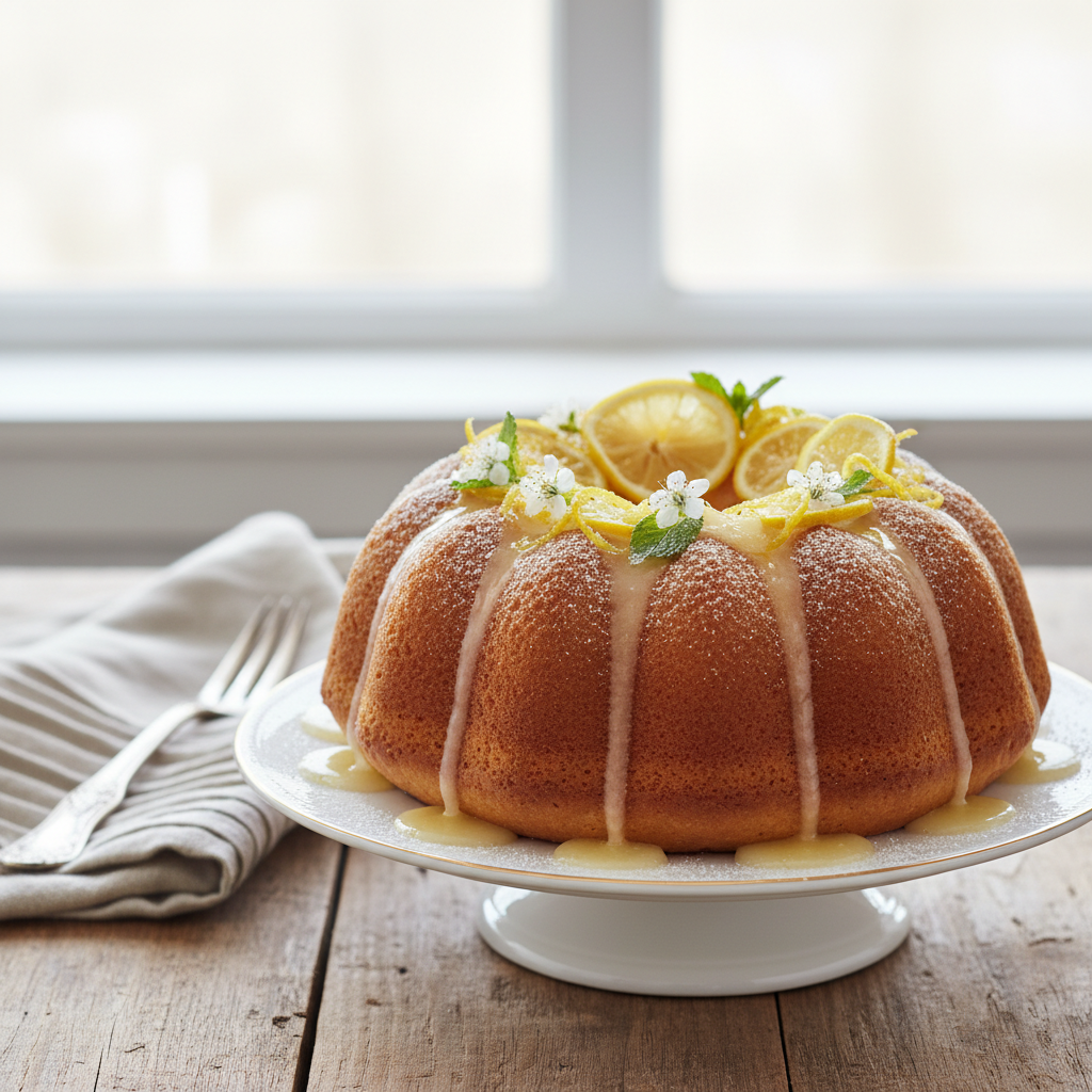 Photo de Recette de gâteau au yaourt citronné et moelleux