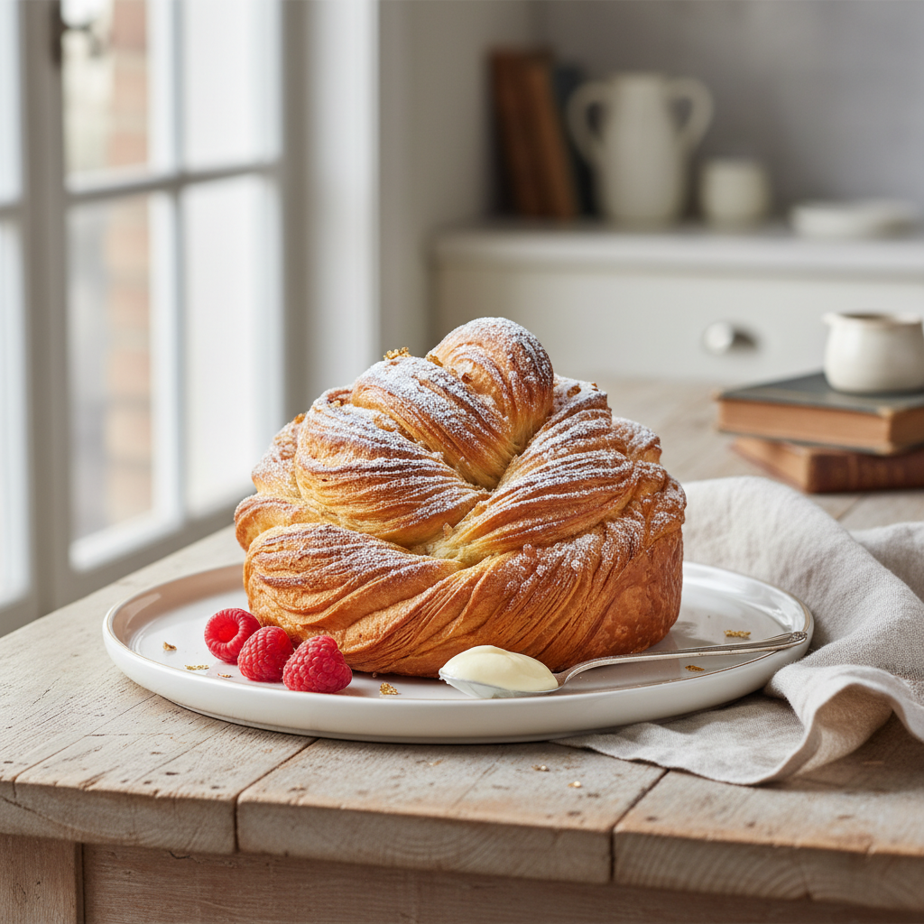Photo de Recette de brioche feuilletée croustillante au beurre AOP