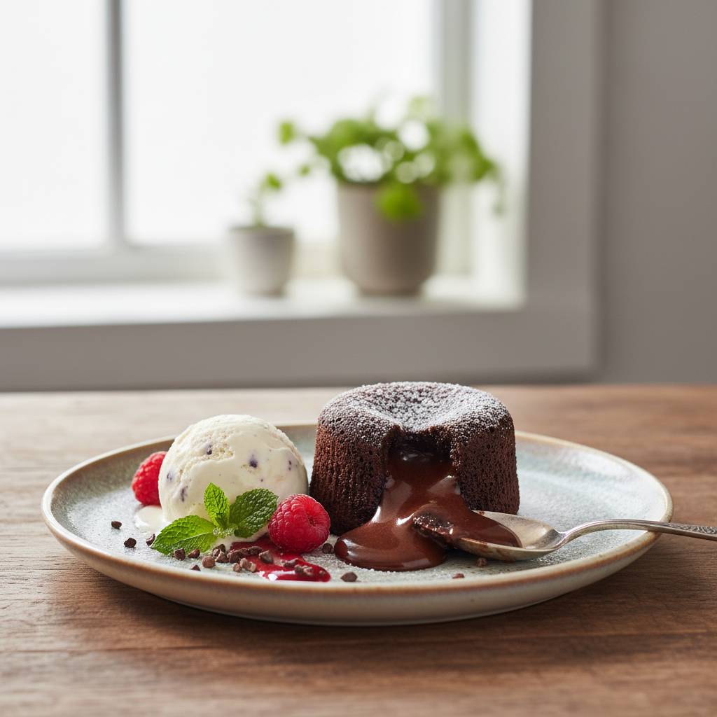 Photo de Recette du fondant au chocolat facile au cœur coulant
