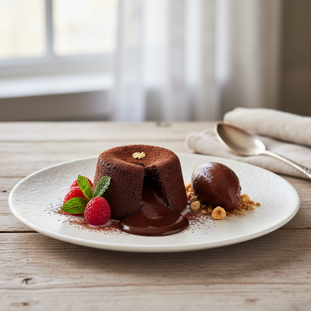 Photo de Recette du moelleux au chocolat noir intense et fondant