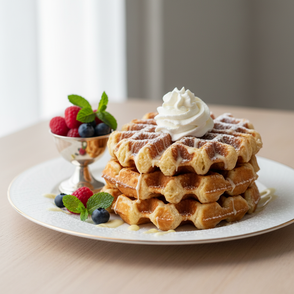 Photo de Recette de gaufres rapides croustillantes et légères