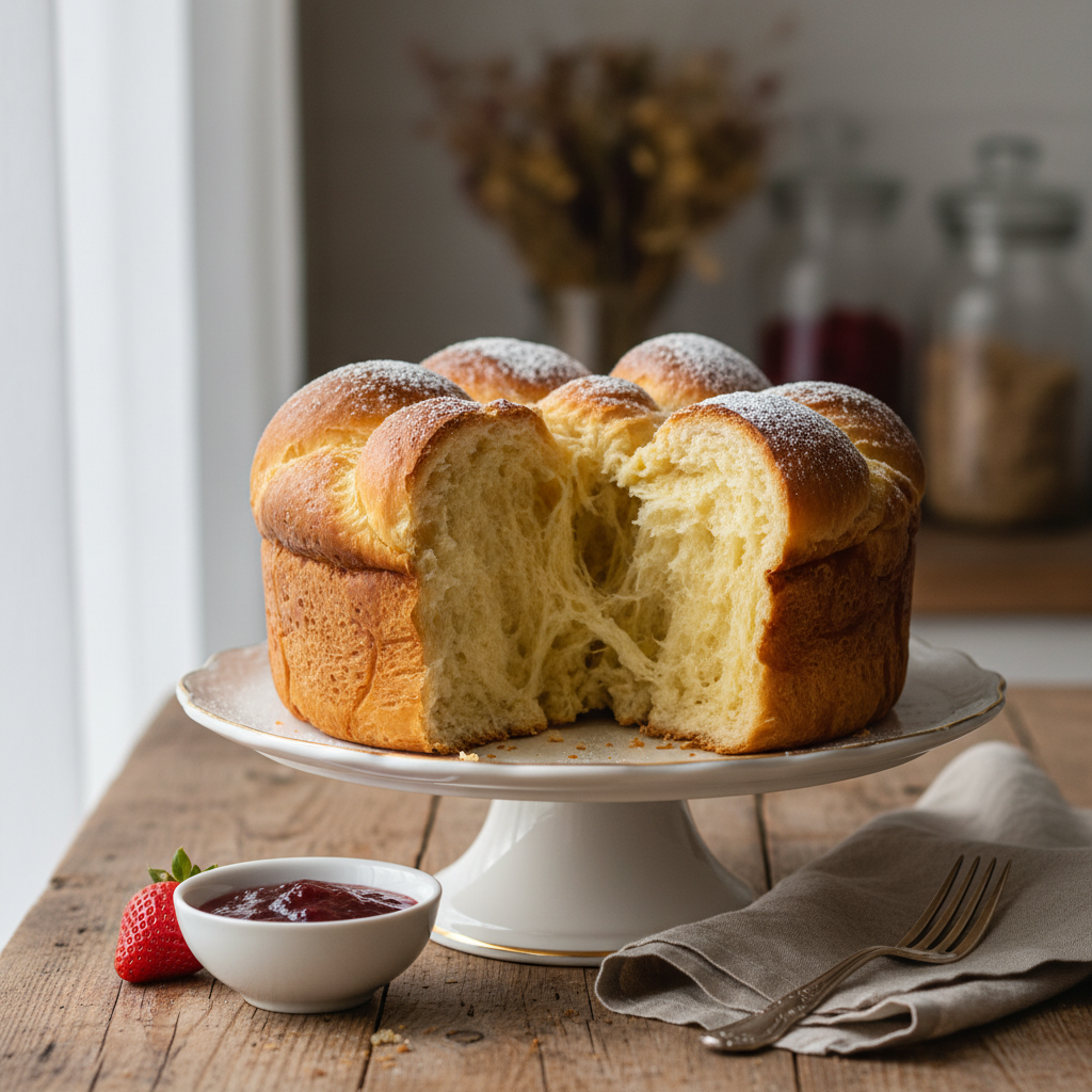 Photo de Recette de la brioche Thermomix à la mie filante