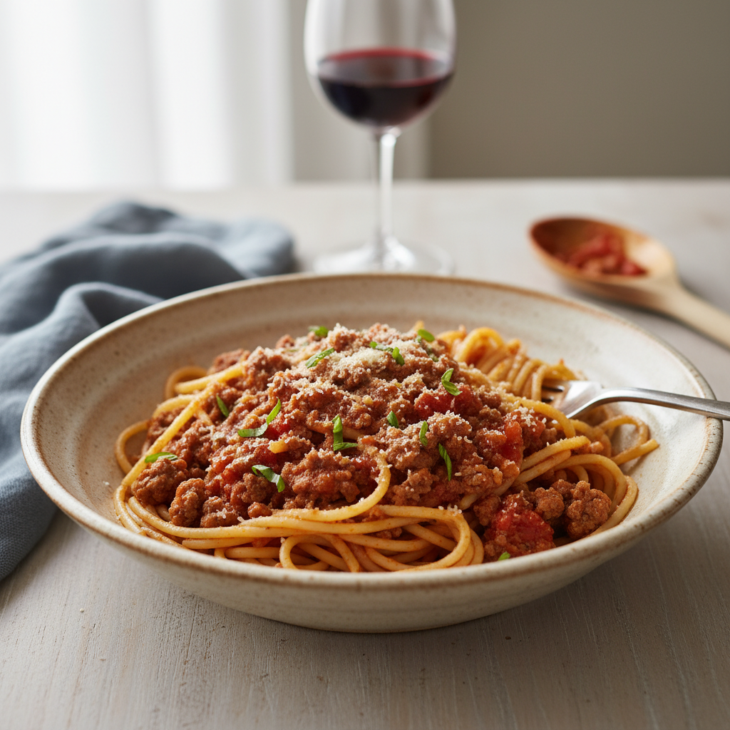 Photo de Recette des pâtes bolognaise savoureuses et rapides