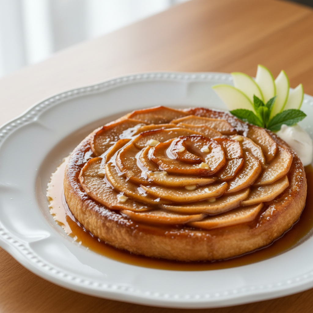 Photo de Recette de tarte tatin aux pommes caramélisées au beurre