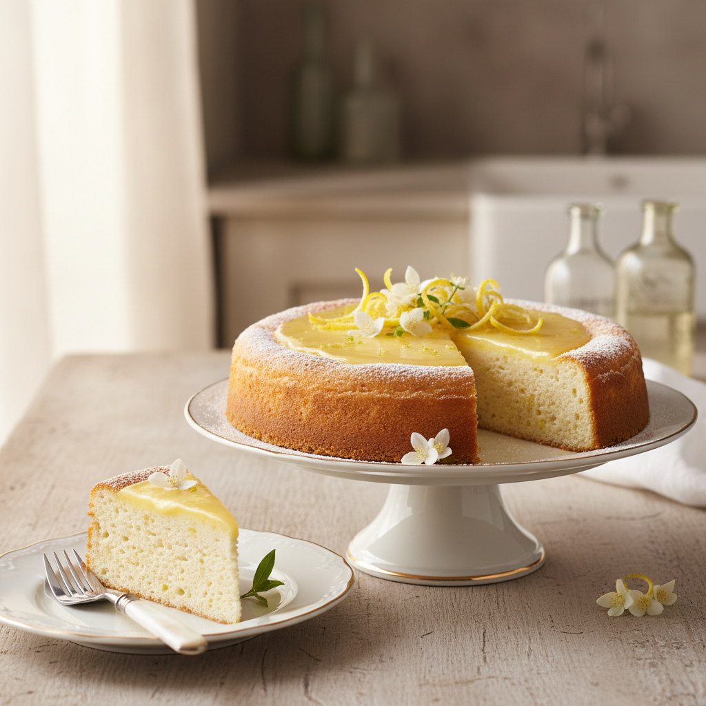 Photo de Recette de gâteau au fromage blanc aérien et citronné