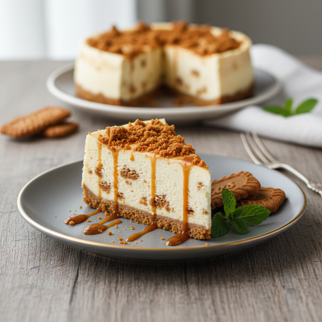 Photo de Recette du cheesecake au spéculoos crémeux et croquant