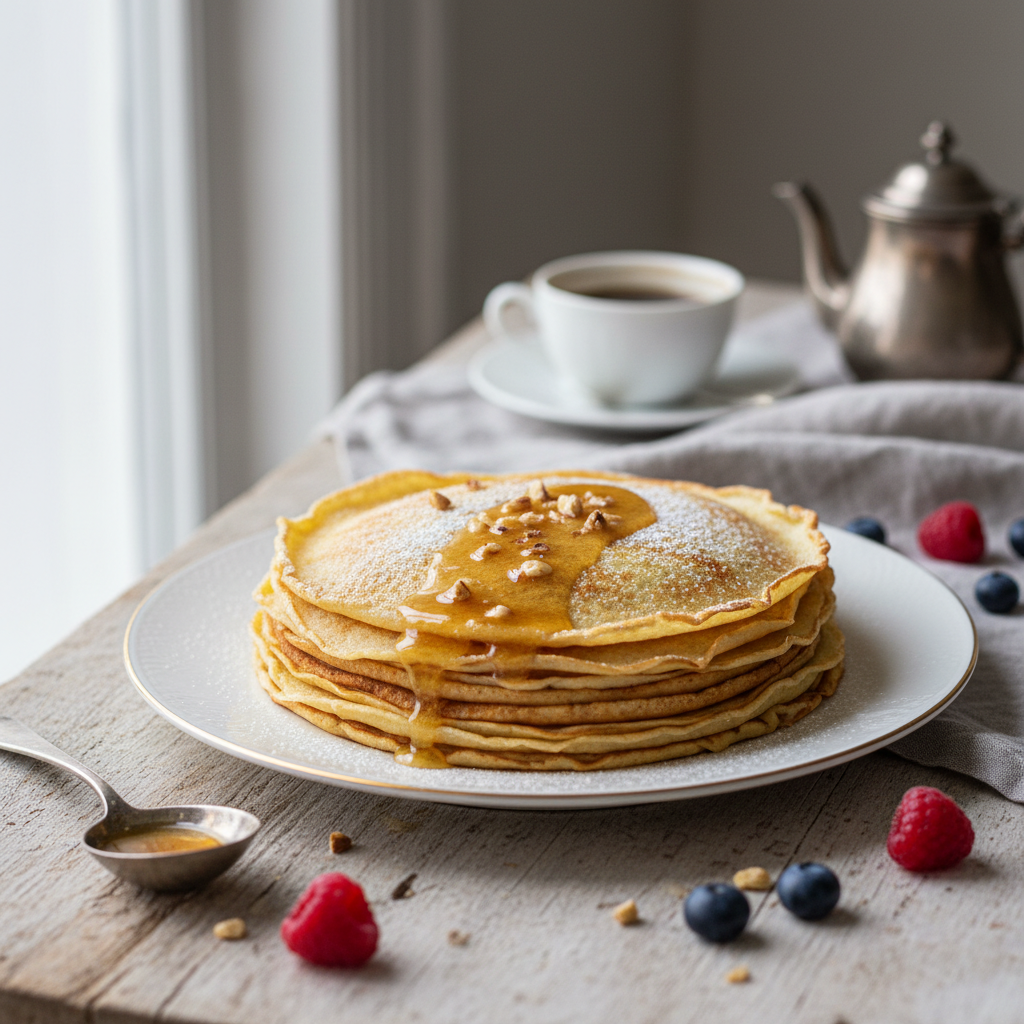 Photo de Recette de pâte à crêpes fine au beurre noisette