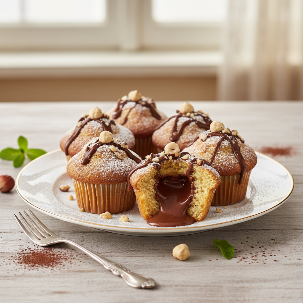 Photo de Recette de muffins au Nutella au cœur fondant et généreux