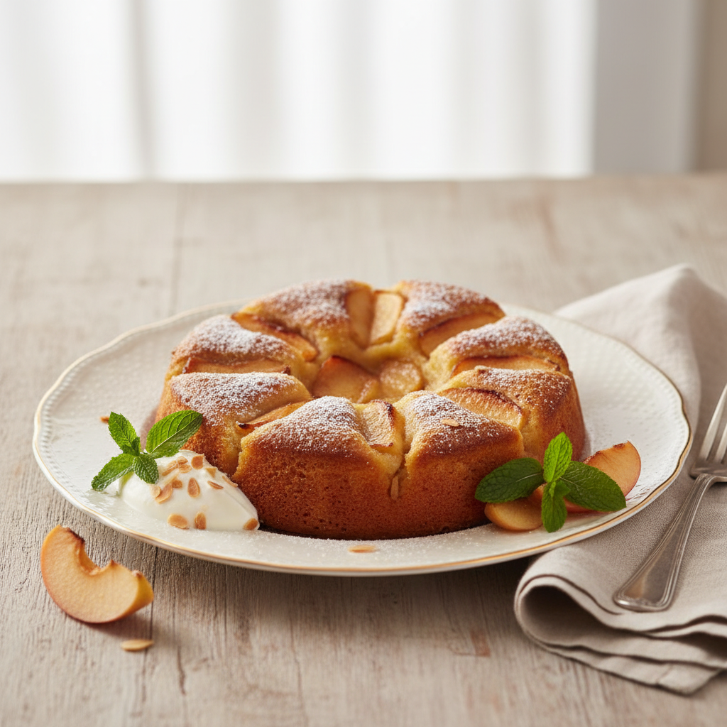 Photo de Recette de gâteau aux pommes fondant façon normande