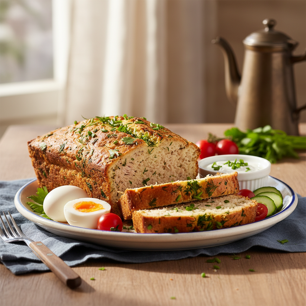 Photo de Recette d'un pain de thon moelleux aux herbes fraîches