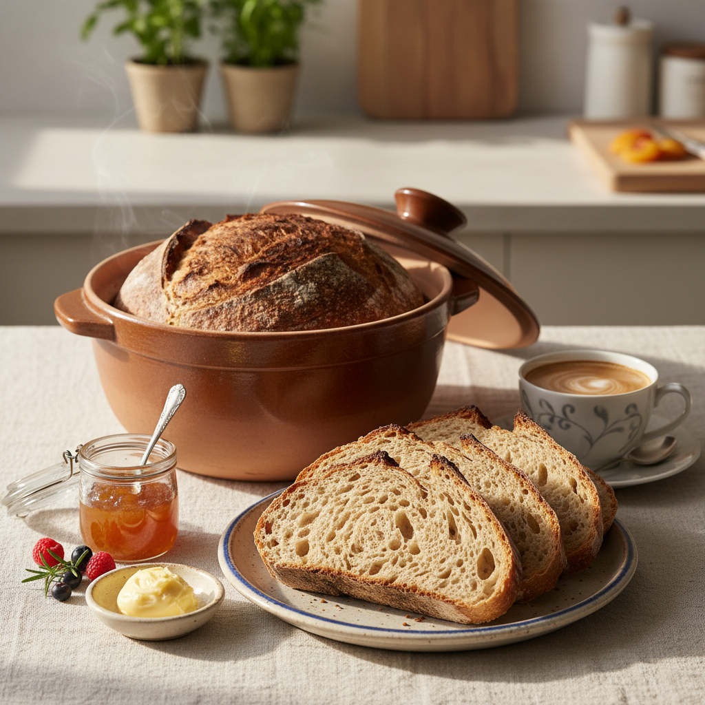 Photo de Recette de pain cocotte croustillant et rustique