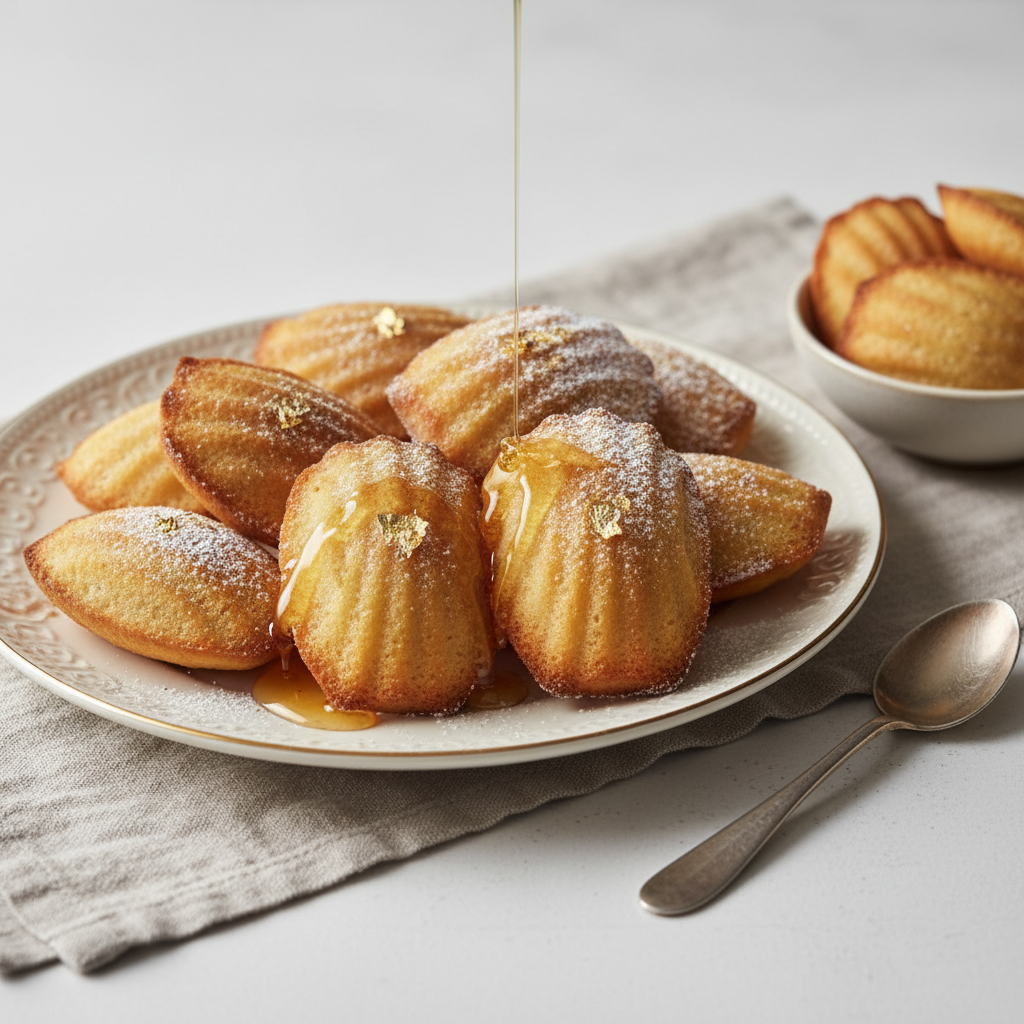 Photo de Recette de madeleine au beurre noisette et miel
