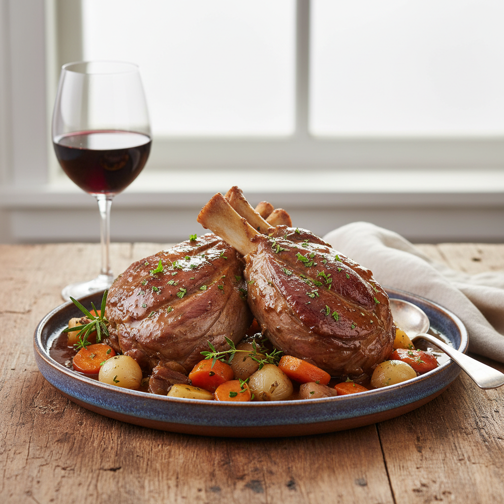 Photo de Recette de jarrets de veau fondants à l'ancienne