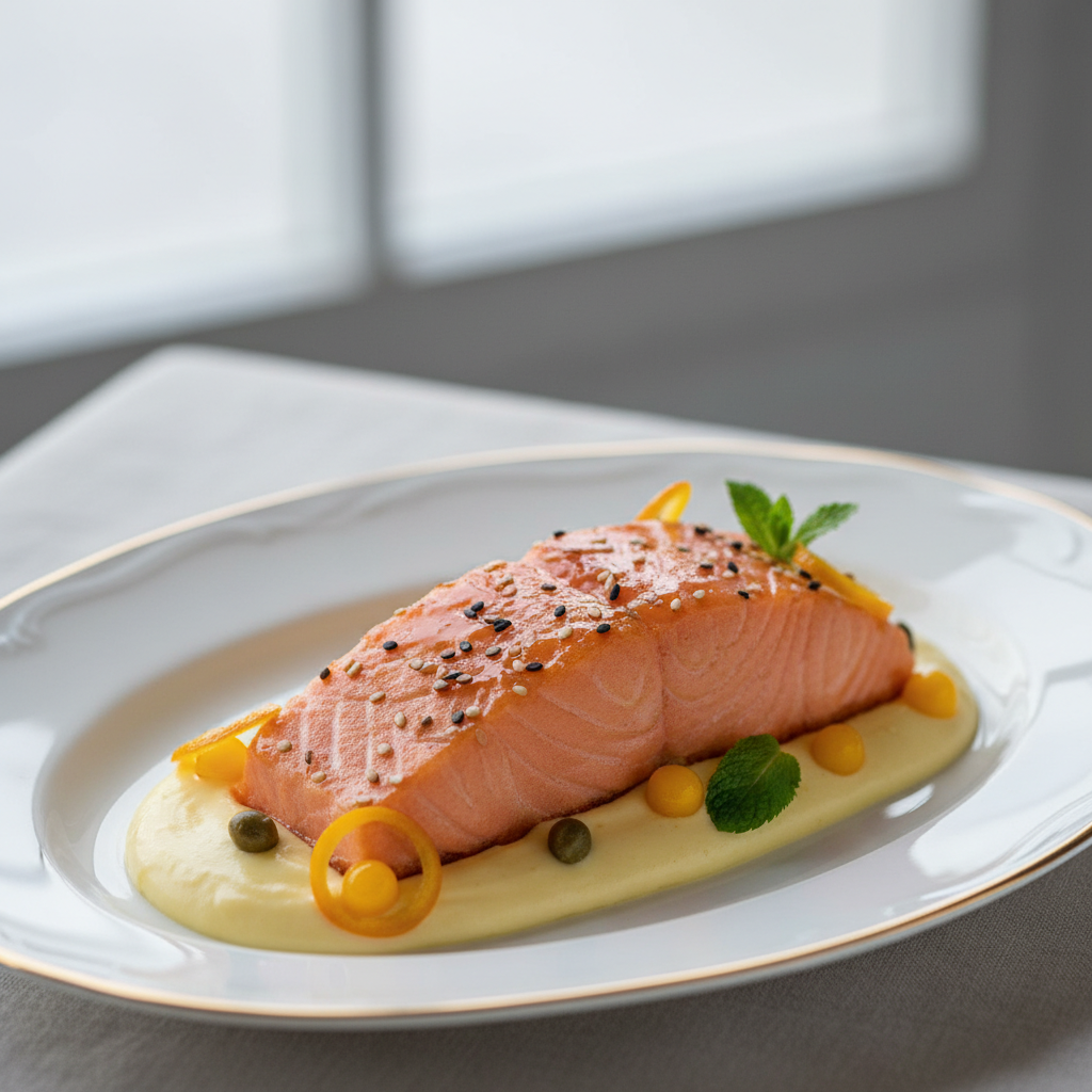 Photo de Recette de saumon à la crème en trompe-l'œil sucré