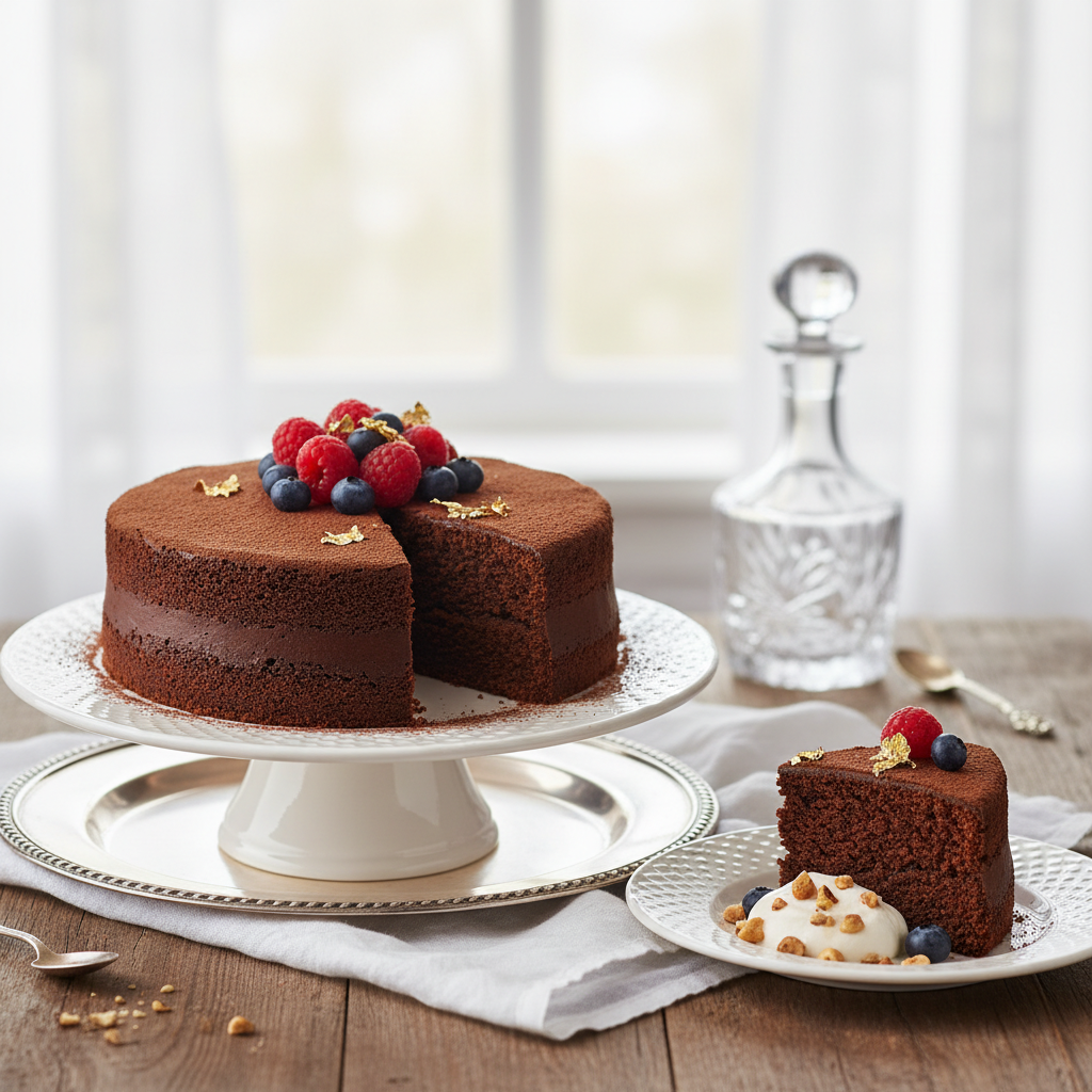 Photo de Recette de gâteau au chocolat sans beurre à la compote