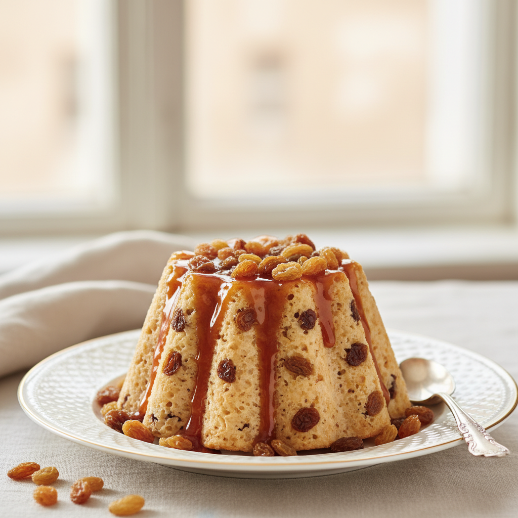 Photo de Recette du gâteau de riz onctueux aux raisins et caramel