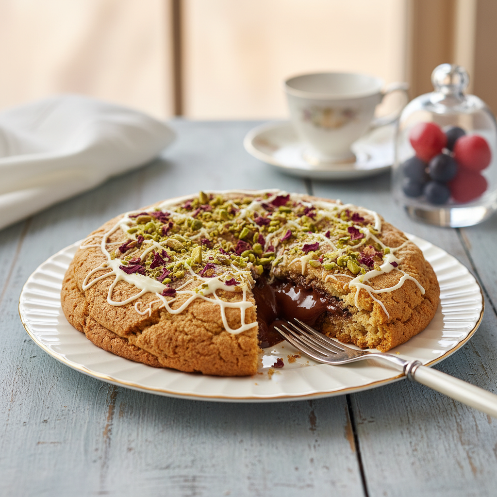 Photo de Recette du cookie géant ultra moelleux à partager