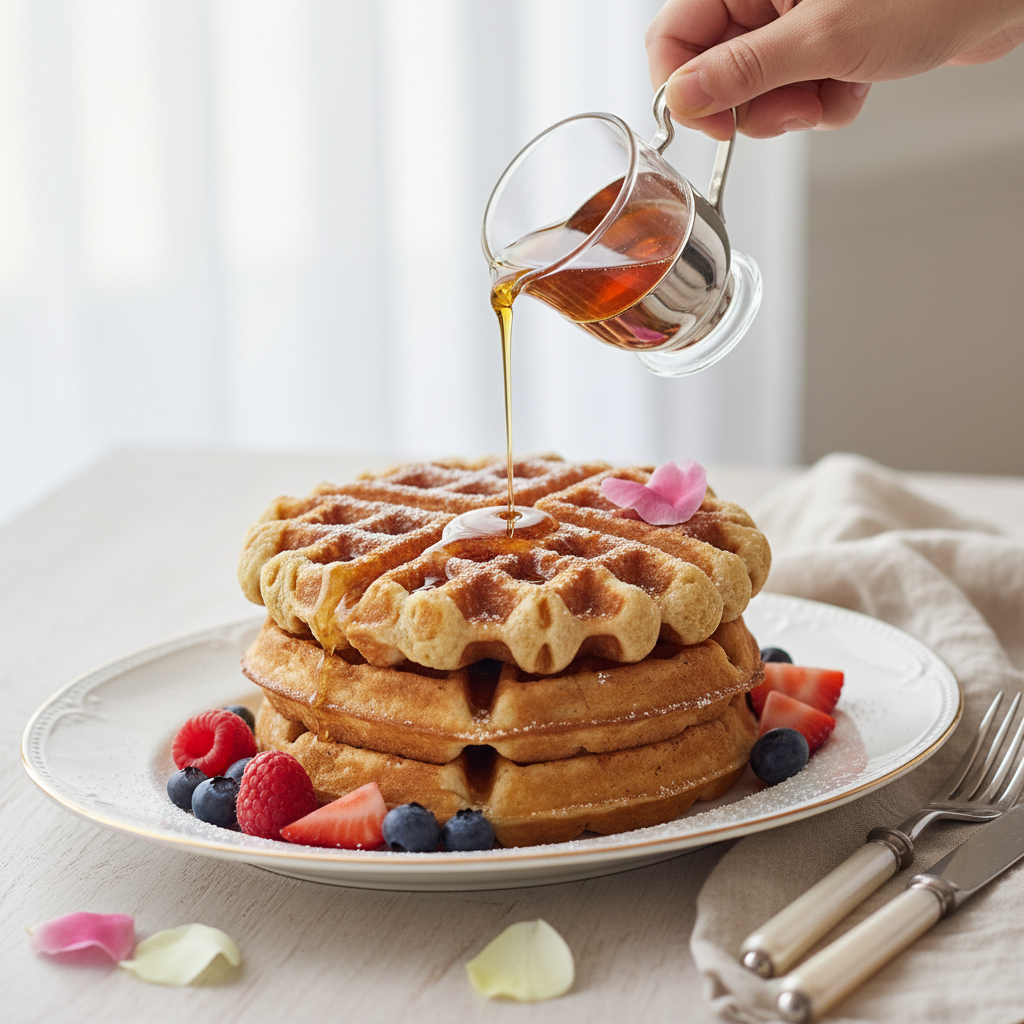 Photo de Recette de pâte à gaufres croustillantes et légères